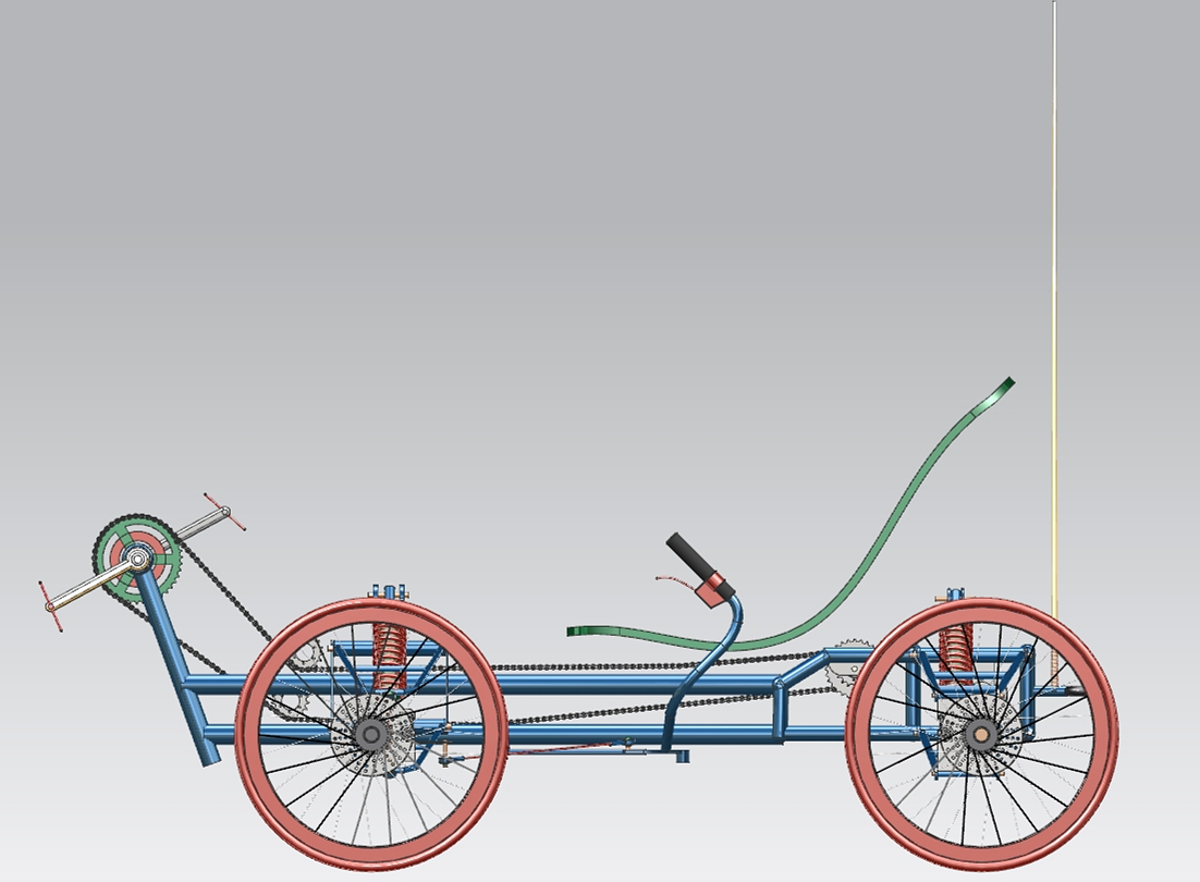 独立悬挂四轮躺车效果图_美骑论坛|biketo自行车论坛